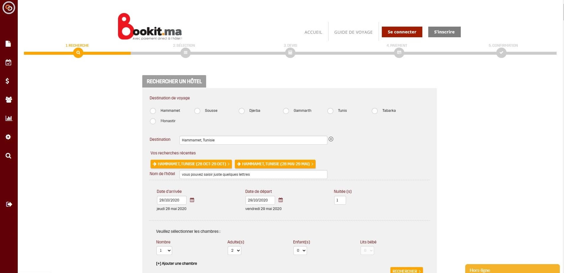 Habillage graphique des interfaces de réservations B2A